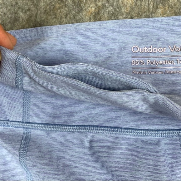 Outdoor Voices 3/4 Lilac Warm Up Leggings Blue Cropped Size Medium - Picture 4 of 9